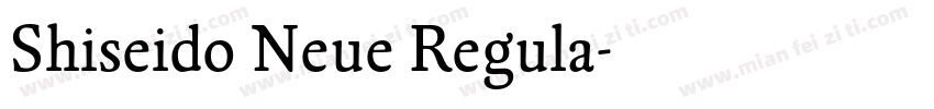 Shiseido Neue Regula字体转换